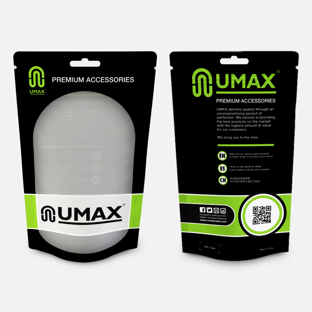 Poly bag packaging design for Umax